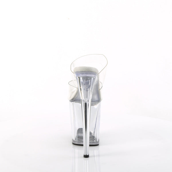 FLAMINGO-802 Plateau Pantoletten transparent von Pleaser – Ansicht 4