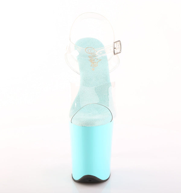FLAMINGO-808 Plateau Sandaletten Türkis von Pleaser – Ansicht 2