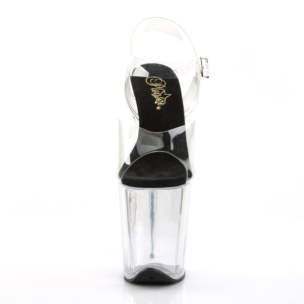 FLAMINGO-808 Plateau Sandaletten Transparent von Pleaser – Ansicht 2