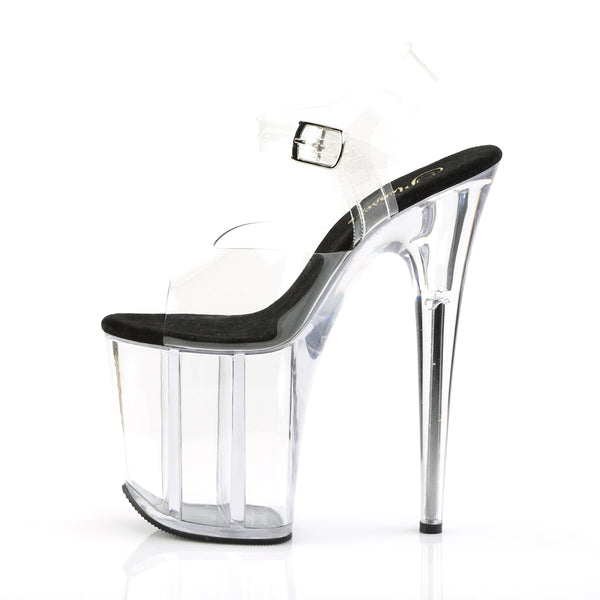 FLAMINGO-808 Plateau Sandaletten Transparent von Pleaser – Ansicht 3