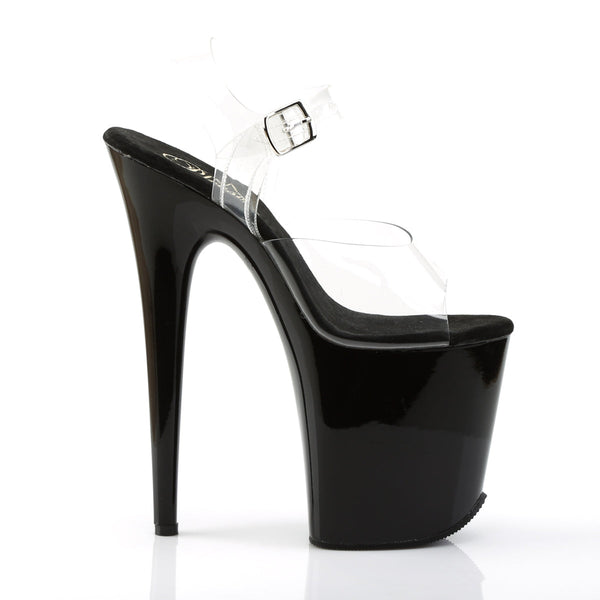 FLAMINGO-808 Plateau Sandaletten Schwarz Matt von Pleaser – Ansicht 5