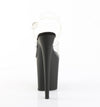 FLAMINGO-808 Plateau Sandaletten Schwarz/ Transparent von Pleaser – Ansicht 4
