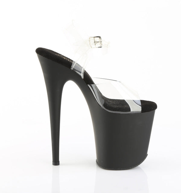 FLAMINGO-808 Plateau Sandaletten Schwarz/ Transparent von Pleaser – Ansicht 5