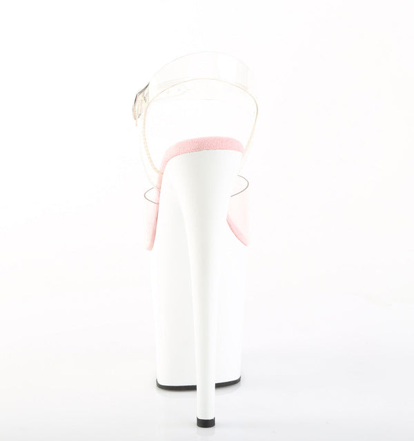 FLAMINGO-808 Plateau Sandaletten Weiß/ Rosé von Pleaser – Ansicht 4