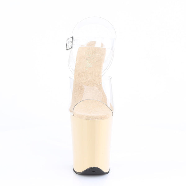 FLAMINGO-808 Plateau Sandaletten Creme von Pleaser – Ansicht 2