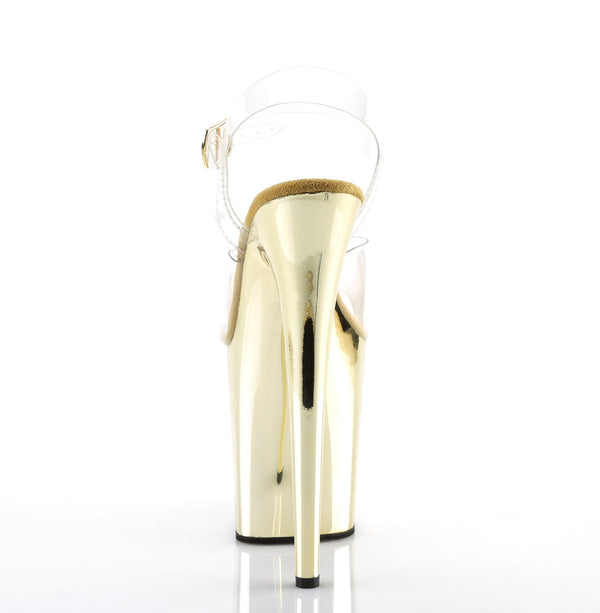 FLAMINGO-808 Plateau Sandaletten Gold von Pleaser – Ansicht 4
