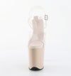 FLAMINGO-808 Plateau Sandaletten Beige von Pleaser – Ansicht 2