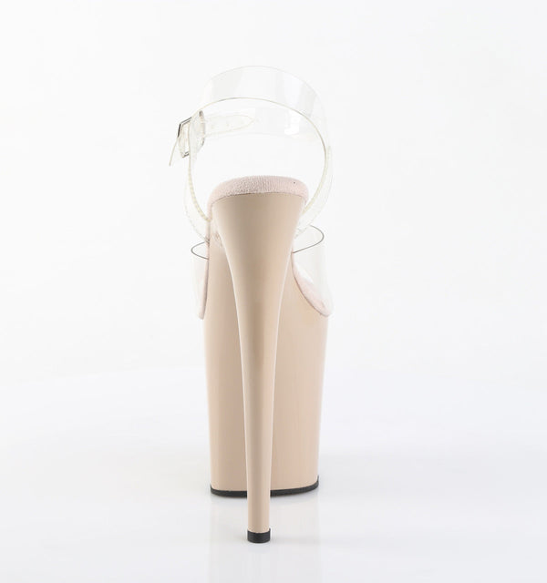 FLAMINGO-808 Plateau Sandaletten Beige von Pleaser – Ansicht 4