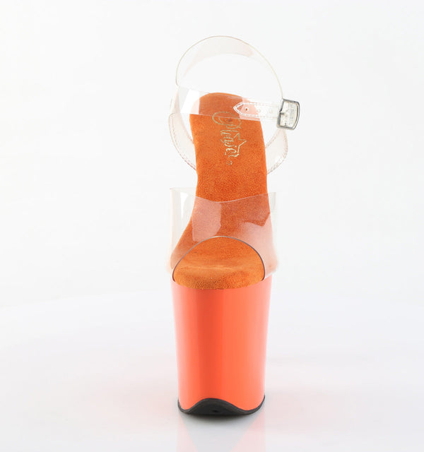 FLAMINGO-808 Plateau Sandaletten Orange von Pleaser – Ansicht 2
