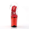 FLAMINGO-808 Plateau Sandaletten Rot Chrome von Pleaser – Ansicht 2