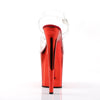 FLAMINGO-808 Plateau Sandaletten Rot Chrome von Pleaser – Ansicht 4