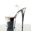FLAMINGO-808 Plateau Sandaletten Silber Chrome von Pleaser – Ansicht 3
