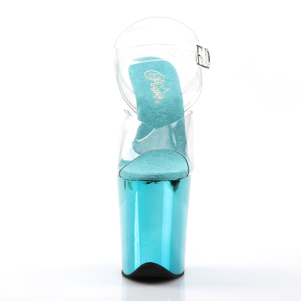 FLAMINGO-808 Plateau Sandaletten Türkis von Pleaser – Ansicht 2