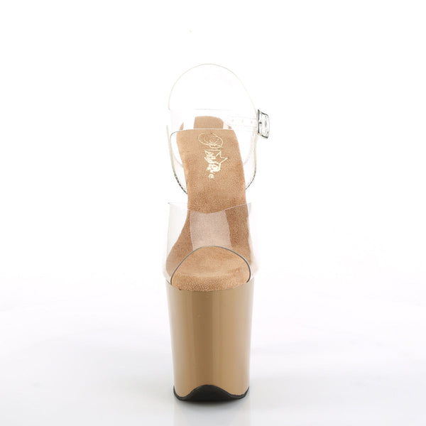 FLAMINGO-808 Plateau Sandaletten - Beige von Pleaser – Ansicht 2