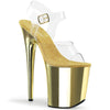FLAMINGO-808 Plateau Sandaletten Gold Chrome von Pleaser