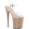 FLAMINGO-808 Plateau Sandaletten Beige von Pleaser