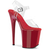 FLAMINGO-808 Plateau Sandaletten Rot von Pleaser