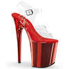 FLAMINGO-808 Plateau Sandaletten Rot Chrome von Pleaser