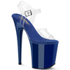 FLAMINGO-808 Plateau Sandaletten Blau | Pleaser