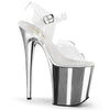 FLAMINGO-808 Plateau Sandaletten Silber Chrome von Pleaser