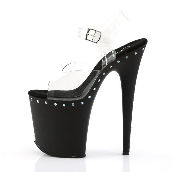 FLAMINGO-808ABLS Plateau Sandaletten schwarz von Pleaser – Ansicht 3