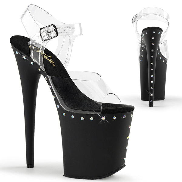 FLAMINGO-808ABLS Plateau Sandaletten schwarz von Pleaser