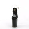 FLAMINGO-808CRS-2 Plateau Sandaletten - Transparent/Schwarz von Pleaser – Ansicht 2