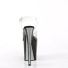 FLAMINGO-808CRS-2 Plateau Sandaletten - Transparent/Schwarz von Pleaser – Ansicht 4