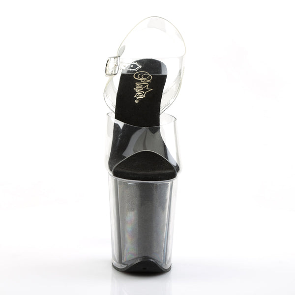 FLAMINGO-808G Plateau Sandaletten Schwarz von Pleaser – Ansicht 2