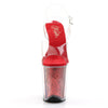 FLAMINGO-808G Plateau Sandaletten Rot Glitzer von Pleaser – Ansicht 2
