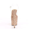 FLAMINGO-808LG Plateau Sandaletten Rose Gold Glitzer von Pleaser – Ansicht 4