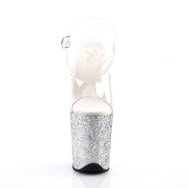 FLAMINGO-808LG Plateau Sandaletten Glitzer von Pleaser – Ansicht 2