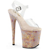 FLAMINGO-808MB Plateau Sandaletten Mehrfarbig Blumenmuster von Pleaser