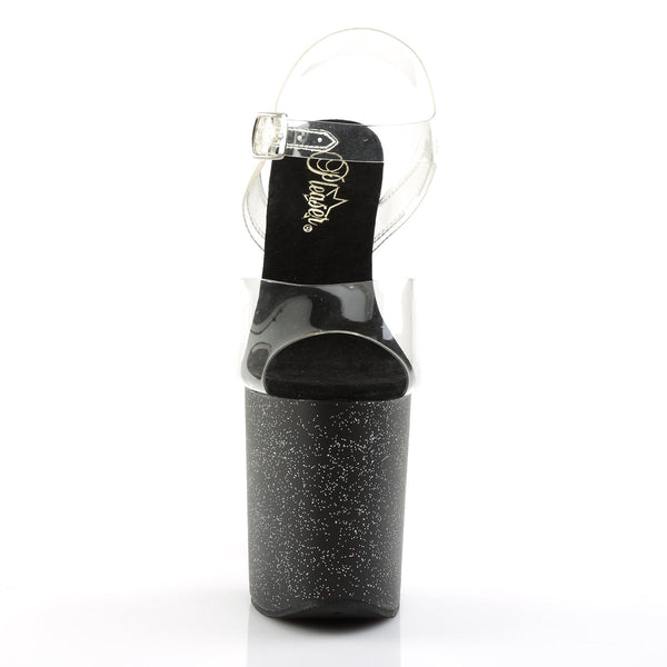 FLAMINGO-808MG Plateau Sandaletten Schwarz von Pleaser – Ansicht 2