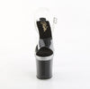 FLAMINGO-808MLS Plateau Sandaletten Schwarz Lack Strass von Pleaser – Ansicht 2