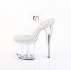 FLAMINGO-808MLS Plateau Sandaletten Transparent Strass von Pleaser – Ansicht 3