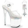 FLAMINGO-808MLS Plateau Sandaletten Transparent Strass von Pleaser