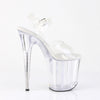 FLAMINGO-808MMG Plateau Sandaletten in Transparent-Glitzer von Pleaser – Ansicht 5
