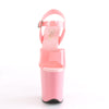 FLAMINGO-808N Plateau Sandaletten Rosa Lack von Pleaser – Ansicht 2