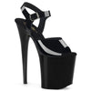 FLAMINGO-808N Plateau Sandaletten Schwarz Lack von Pleaser
