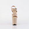 FLAMINGO-808N Plateau Sandaletten Beige Lack von Pleaser – Ansicht 2