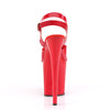 FLAMINGO-808N Plateau Sandaletten Rot Lack von Pleaser – Ansicht 4