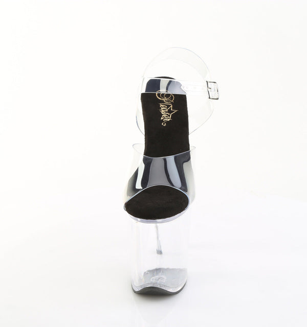 FLAMINGO-808PREM Plateau Sandaletten Transparent von Pleaser – Ansicht 2