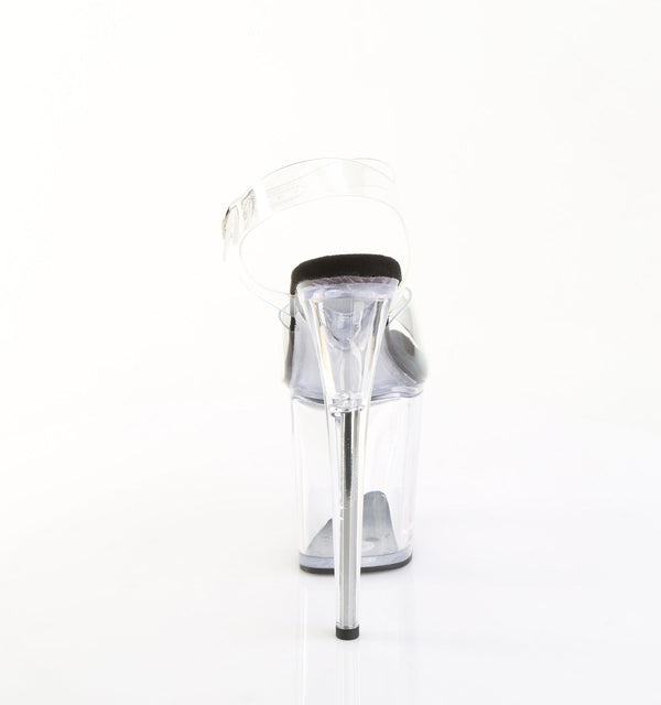 FLAMINGO-808PREM Plateau Sandaletten Transparent von Pleaser – Ansicht 4