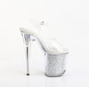 FLAMINGO-808PREM-RSI Plateau Sandaletten Glitzer/ Transparent von Pleaser – Ansicht 5