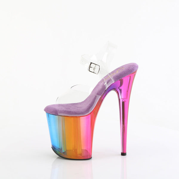 FLAMINGO-808RMT Plateau Sandaletten Regenbogen/Bunt von Pleaser – Ansicht 3