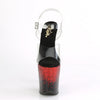 FLAMINGO-808SS Plateau Sandaletten Rot Schwarz Glitzer von Pleaser – Ansicht 2