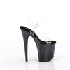 FLAMINGO-808SS Plateau Sandaletten Schwarz mit Glitzer von Pleaser – Ansicht 5