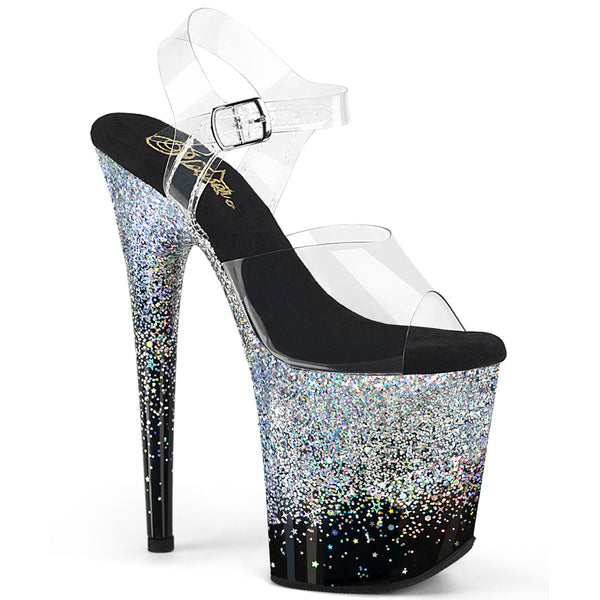 FLAMINGO-808SS Plateau Sandaletten Schwarz von Pleaser