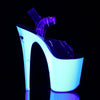 FLAMINGO-808SW Plateau Sandaletten Neon Weiß Spinne von Pleaser – Ansicht 5
